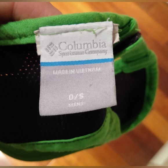Columbia 5 Panel Floppy Cycling Sport Neon Green Adjustable Men's Nylon Cap Hat - Picture 9 of 12